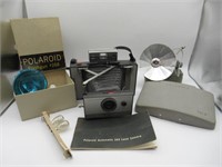 VINTAGE POLAROID LAND CAMERA AND ACCESSORIES