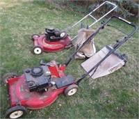 2 push mowers, one needing a little work