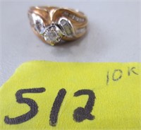 10k ring w/stones, 5.21 grams