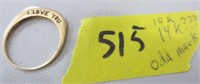 Odd mark ring w/stones, 1.73 grams