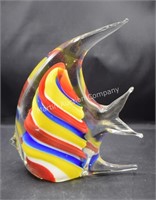 (D1) Art Glass Fish Paper Weight - 7" tall