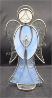 (D1) 10" Lead Glass Angel Figurine