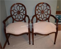 (D) Pin Wheel Back Arm Chairs