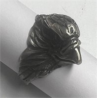 Size 7 1/4 Silver .925 Eagle Head Ring