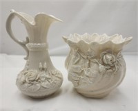 Belleek Fine Rose Decorative Set