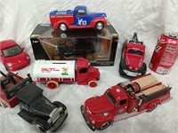 7 Die Cast Metal Cars and trucks,  VW, 2 Tow