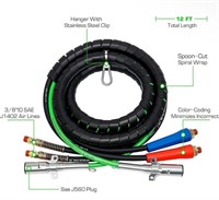 12FT 3 IN 1 ABS & AIR POWER LINE HOSE KIT WRAP 7