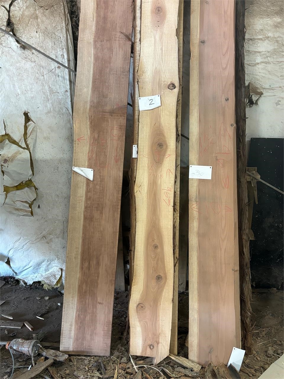 Single redwood slab.
