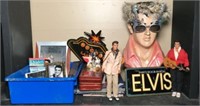 Elvis Memorabilia- License Plate, Mugs, Bust &