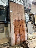 Large bookmatched redwood slab