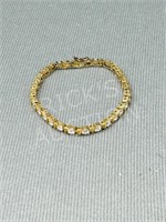 925 silver bracelet w/ clear stones