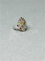 925 silver & citrine ring - size 6
