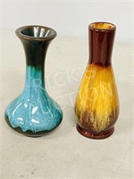 Blue Mountain Pottery - pair 6" vases