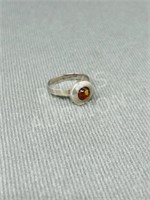 925 silver & gemstone ring - size 8