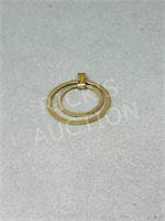 925 silver dual ring pendant