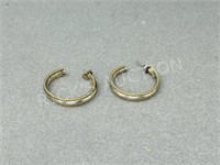 925 silver earrings - approx 1 " L