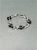 925 silver 2 tone bracelet - approx 7 1/2"