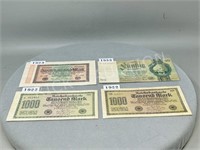 4 - various German bank notes