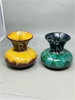 Blue Mountain Pottery vases - 5" tall