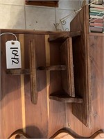 Wood shelf and 2 small shelves