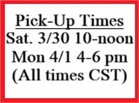 Pick-up Time Schedule