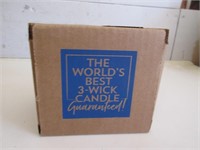NEW IN BOX THE WORLD'S BEST 3 WICK CANDLE