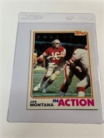 1982 Topps #489 Joe Montana In Action Card