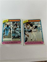 1980 Topps #1 and #2 Brock, Yaz, McCovey