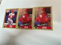 1987 Topps Pete Rose 3-pack