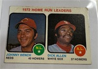 1972 Topps HR Leaders (Johnny Bench)