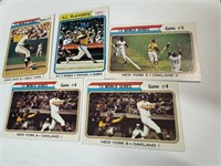 1974 Topps '73 Playoff and World Series cards