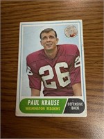 1968 Topps #166 Paul Krause Redskins HOF