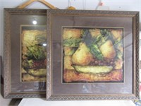 PAIR OF LARGE FRAMED PICTURES- FRUITBOWL