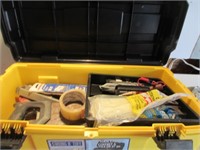 LARGE PLASTIC TOOLBOX WITH CONTENT