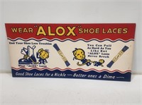 NOS Alox Shoe Laces Cardstock Sign