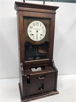 Early Oak Cincinnati Time Clock