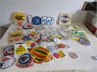 LARGE COLLECTION OF PINS, PATCHES- HOT AIR BALOON