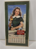 1949 RC Cola Jeanne Crain Lithograph Calendar