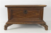 18th/19th c. Italian Inlaid coffer with claw feet