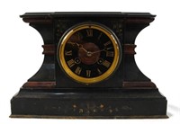 Antique Tiffany black slate mantle clock
