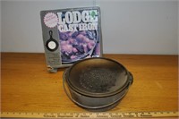 large cast iron dutch oven with self basting cover