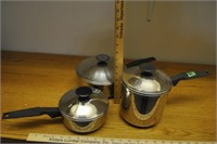 set of West Bend townhouse pots and pans