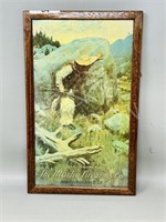 Wood framed "The Marlin firearms" advertisement