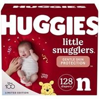 128-COUNT HUGGIES LITTLE SNUGGLERS BABY DIAPERS