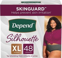 48-PACK DEPEND SILHOUETTE INCONTINENCE UNDERWEAR