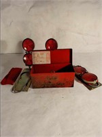 Grote 87 Vtg emergency reflectors tin box 1960s