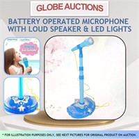 BATTERY OPERATED MICROPHONE+LOUD SPEAKER&LED LIGHT