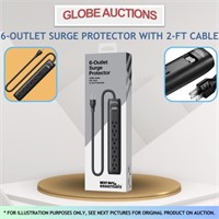 6-OUTLET SURGE PROTECTOR WITH 2-FT CABLE