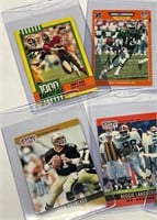 4 NFL CARDS IN SLEEVES W/Autograph CARD