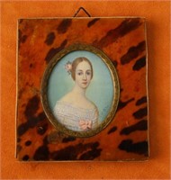 "1750-1850 Traveling artist painting f girl